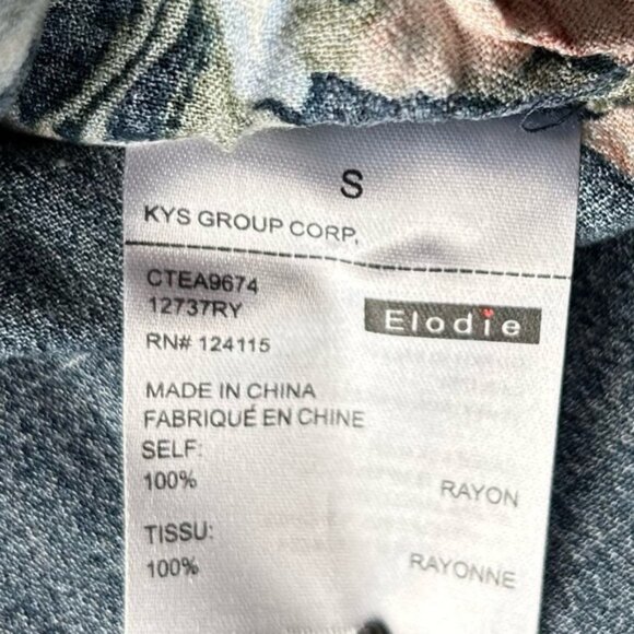 Elodie ~ Floral Peplum Top with Side Tie ~ Womens Size Small - Picture 6 of 10